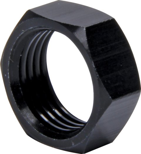 Jam Nut - Thin OD - 5/8-18 in Right Hand Thread - 1/4 in Thick - Aluminum - Black Anodized - Set of 10
