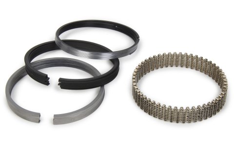 Piston Rings - Classic Steel Advanced Profiling - 4.470 in Bore - File Fit - 0.017 in x 1/16 in x 3/16 in Thick - High Tension - Steel - Natural - 8-Cylinder - Kit