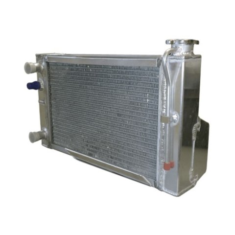 Radiator - 18 in W x 10 in H x 2.625 in D - Driver Side Inlet - Driver Side Outlet - Aluminum - Natural - Micro / Mini - Each