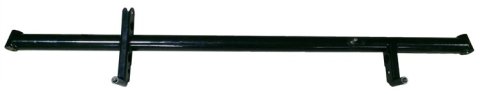 Front Axle Assembly - 1.5 in OD - 42 in Wide - 10 Degree Front Spindles - Chromoly - Black Powder Coat - Wingless - Torsion Bar - Triple X Micro / Mini - Each