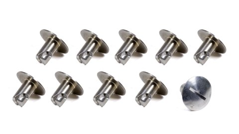 Quick Turn Fastener - Large Oval Head - Slotted - 7/16 x 0.500 in Body - Aluminum - Natural - Set of 10