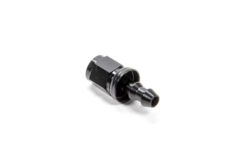 Fitting - Hose End - Straight - 4 AN Hose Barb to 4 AN Female - Aluminum - Black Anodized - Each