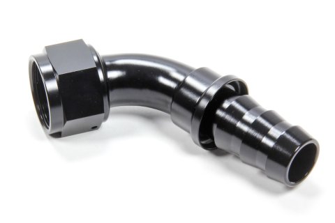 Fitting - Hose End - 60 Degree - 16 AN Hose Barb to 16 AN Female - Aluminum - Black Anodized - Each
