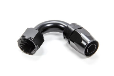 Fitting - Hose End - 120 Degree - 12 AN Hose to 12 AN Female - Swivel - Aluminum - Black Anodized - Each