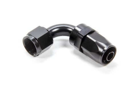 Fitting - Hose End - 90 Degree - 6 AN Hose to 6 AN Female - Swivel - Aluminum - Black Anodized - Each