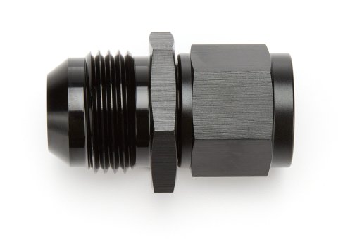 Fitting - Adapter - Straight - 10 AN Female to 12 AN Male Swivel - Aluminum - Black Anodized - Each