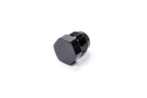 Fitting - Plug - 6 AN - Hex Head - Aluminum - Black Anodized - Each