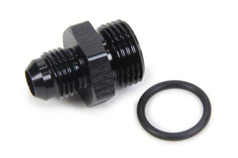 Fitting - Adapter - Straight - 4 AN Male to 8 AN Male O-Ring - Aluminum - Black Anodized - Each