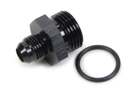 Fitting - Adapter - Straight - 6 AN Male to 10 AN Male O-Ring - Aluminum - Black Anodized - Each