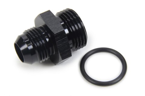 Fitting - Adapter - Straight - 10 AN Male to 12 AN Male O-Ring - Aluminum - Black Anodized - Each