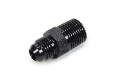 Fitting - Adapter - Straight - 6 AN Male to 3/8 in NPT Male - Aluminum - Black Anodized - Each