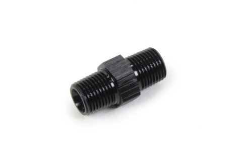 Fitting - Adapter - Straight - 1/8 in NPT Male to 1/8 in NPT Male - Aluminum - Black Anodized - Each