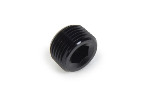 Fitting - Plug - 3/8 in NPT - Allen Head - Aluminum - Black Anodized - Each