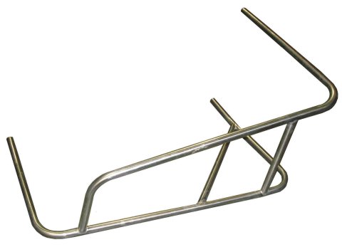 Nerf Bar - Battle Bar - Driver Side - 3 Point - 1 In Tube - Long - Stainless - Natural - Triple X Sprint Car - Each