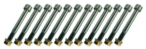 Nerf Bar / Bumper Fastener - 10-32 Thread - 1.5 in Long - Nuts - Titanium - Natural - Sprint Car - Kit