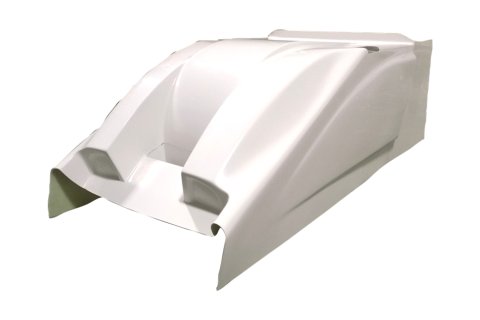 Hood - Dual Duct - Fiberglass - White - Triple X Sprint Car - Each