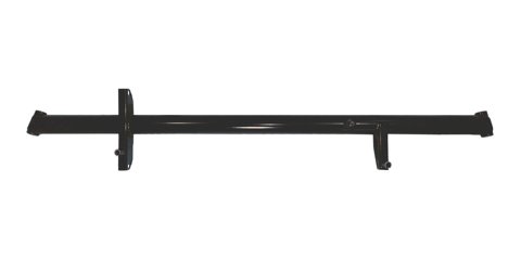 Front Axle Assembly - Lightweight - 2.5 in OD - 51 in Wide - 8 and 12 Degree Front Spindles - Chromoly - Black Powder Coat - Triple X Sprint Car - Each