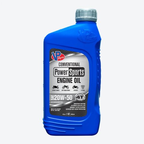 Motor Oil - PowerSports - 4T - 20W50 - Conventional - 1 qt Bottle - Each
