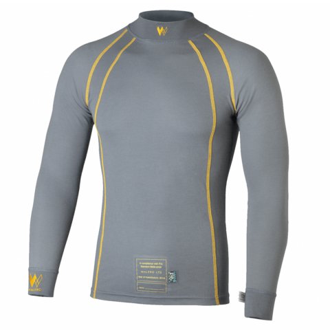 Underwear Top - SFI 3.3 - FIA Approved - Long Sleeve - Crewneck - Fire Retardant Blend - Gray - 3X-Large - Each