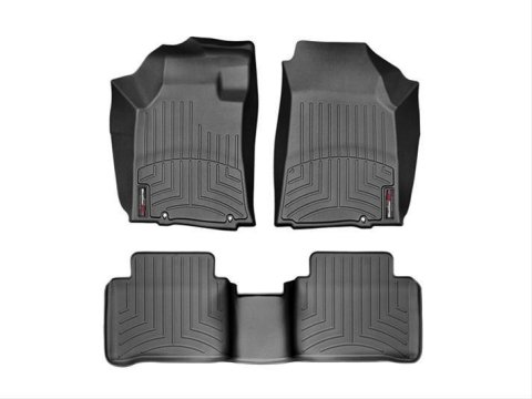 Floor Liner - Front / 2nd Row - Plastic - Black / Textured - Nissan 2016-23 - Kit