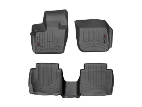 Floor Liner - Front / 2nd Row - Plastic - Black / Textured - Ford Midsize Car 2017-18 - Kit