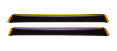Side Window Visor - Rear - 3 mm Thick - Snap-In / Stick-On - Plastic - Dark Smoke - Ford Midsize SUV 2020-23 - Pair