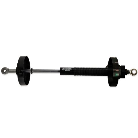 Coil Spring Slider - 5 in Dual Bearing - 18.750 in Compressed - 27.000 in Extended - Hardware Included - Aluminum - Black Anodized - Each