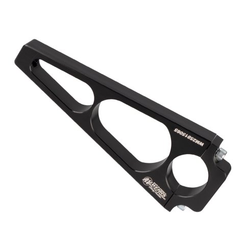 Hood Pin Bracket - Clamp-On - 1.5 in Tube - 0.5 in OD - 6.5 in Tall - Aluminum - Black Anodized - Each
