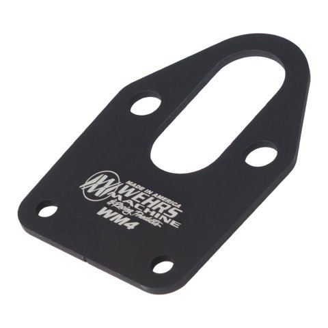 Fuel Pump Mounting Plate - Aluminum - Black Anodized - Small Block Chevy - Each