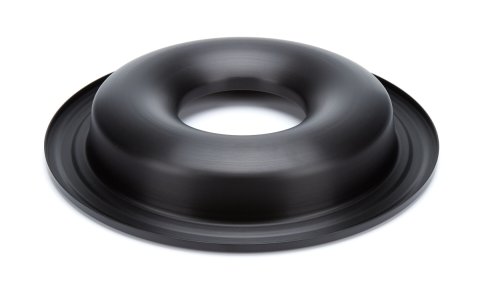 Air Cleaner Base - Low Profile - 14 in Round - 5-1/8 in Carb Flange - Dropped Base - Aluminum - Clear Anodized - Each