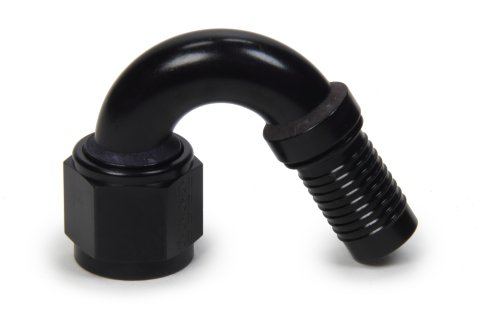 Fitting - Hose End - HS-79 - 150 Degree - 10 AN Hose Crimp to 10 AN Female - Aluminum - Black Anodized - Each