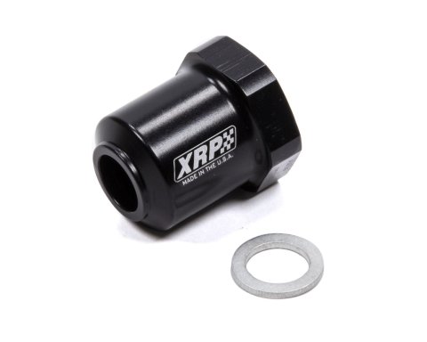 Check Valve Adapter - 12 mm x 1.50 to 10 AN Female to 10 AN Female O-Ring - Aluminum - Black Anodized - Each