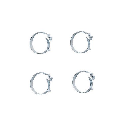 Hose Clamp - Ensure Clamp - Spring Clamp - 6 AN - Steel - Natural - Set of 4