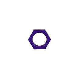 Bulkhead Fitting Nut - 8 AN - Aluminum - Blue Anodized - Each