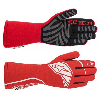 Driving Gloves - Tech-1 Start V3 - SFI 3.3/5 - FIA Approved - 2 Layer - Aramid / Silicone - Elastic Cuff - Red - Medium - Pair