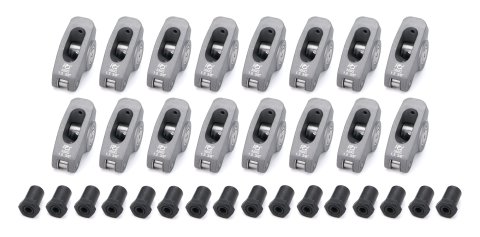 Rocker Arm - Platinum Pro Series - 3/8 in Stud Mount - 1.50 Ratio - Full Roller - Self-Align - Stainless - Natural - Small Block Chevy - Set of 16