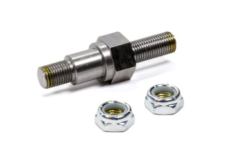Shock Mount Stud - 3/8 in Thread - 2-1/2 in Long - Hex Nuts - Steel - Natural - Mini Sprint - Each