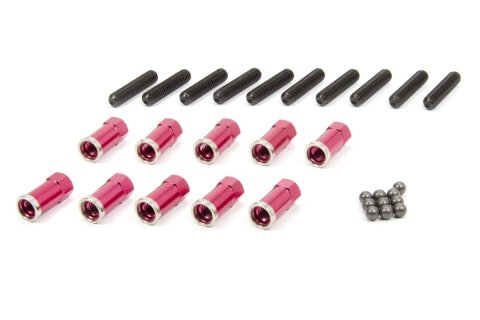 Nut - 3/8-16 in Thread - 1-3/4 in Long Studs - Steel Balls - Aluminum - Red Anodized - Winters Quick Change Gear Covers - Kit