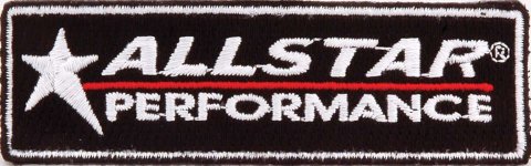 Patch - Allstar Logo - 3-1/2 in Long - 1 in Tall - Black - Each