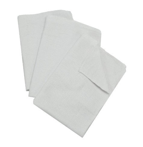 Polishing Cloth - 17 x 11 in - Cotton - White - Set of 3