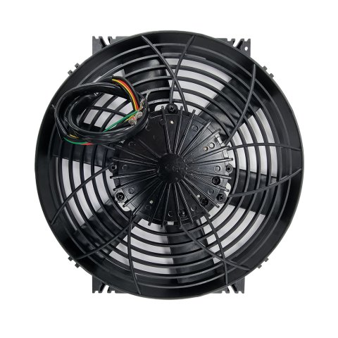 Electric Cooling Fan - Brushless Thermatic - 12V - 12 in Fan - Push / Pull - Straight Blade - 11.5 in H x 11.5 in W - 2.71 in Thick - Plastic - Each