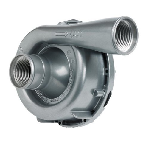 Water Pump - EWP150 - Electric - Remote Mount - 16 AN Female / 1-3/8 in Hose Barb to 16 AN Female / 1-3/8 in Hose Barb - 42.8 GPM - Aluminum - Silver Powder Coat - Universal - Each