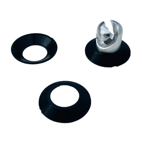 Flat Washer - 0.4 in ID - 0.75 in OD - 0.025 in Thick - Nylon - Black - Quick Release Fastener - Set of 25