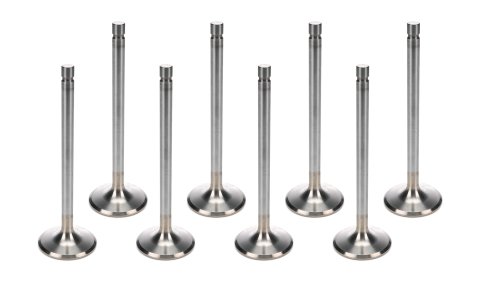 Exhaust Valve - Competition Plus - 1.625 in Head - 5/16 in Valve Stem - 5.010 in Long - Stainless - Small Block Chevy - Set of 8