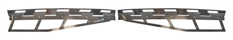 Spoiler - MD3 - 53.5 x 5 in - 70 Degrees - 2-Piece - Brackets Only - Aluminum - Natural - IMCA Stock Car - Pair