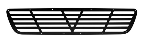 Nose Screen - Upper - 0.563 x 0.5 in Screen Spacing - Stainless - Black Powder Coat - Crown Vic Nose - Each