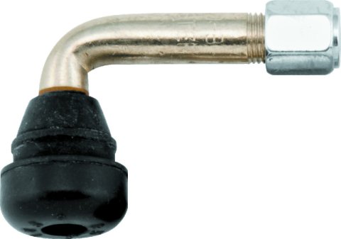 BikeMaster Valve Stem 90Deg Chrome w/Rubber Ea