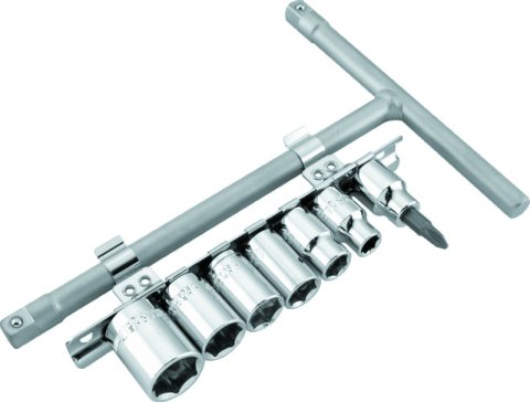 BikeMaster 3/8in Drive T-handle Set (8mm/10mm/12mm/13mm/14mm/17mm/#2 Phillips)