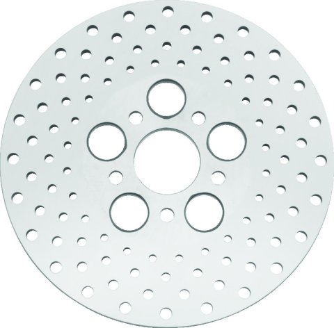 Bikers Choice 73-84 FL 10 Inch Front & Rear Drilled Stainless Rotor Replaces H-D 41813-79