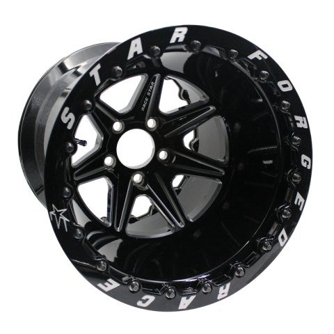 Race Star 72 ValStar 16x16 / 5x4.75BC / 4BS / 3.072in CB / Black w/Machined Accents Wheel
